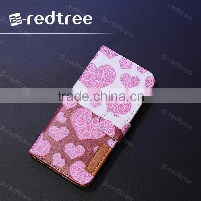 Lucky flower 3D printed flip card slot hand phone cover case
