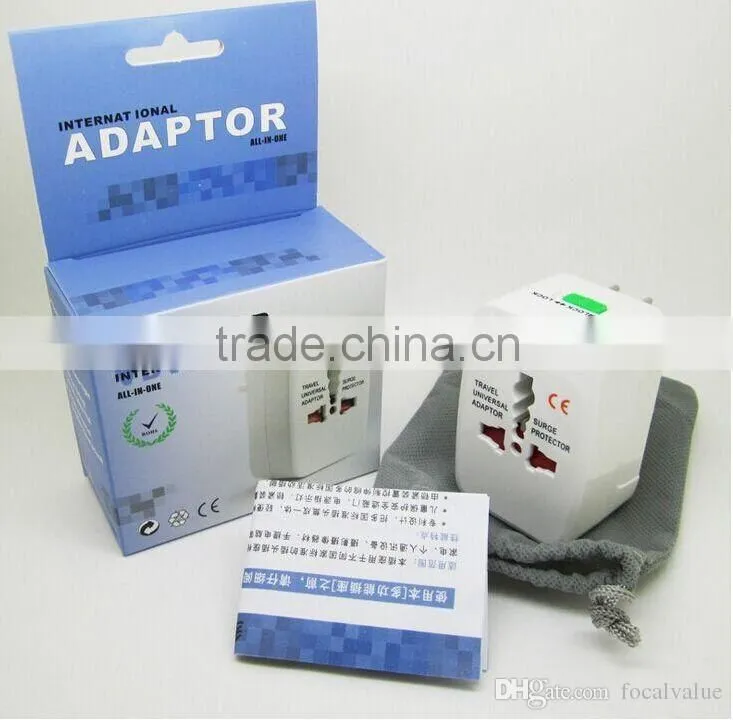 Universal Travel Plug Socket Adapters All in 1 Travel Worldwide US UK AU EU FR DE ES SG BR RU CA NZ IT CL MX Electrical Power Pl