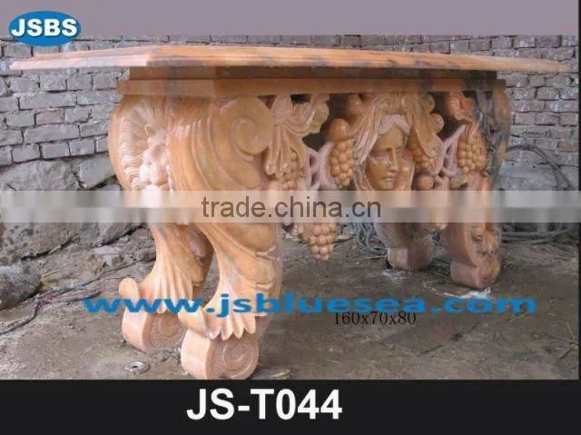 Garden Stone Table with Statue Base