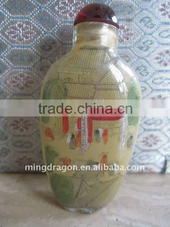 Chinese Traditional snuff box c/w Picture
