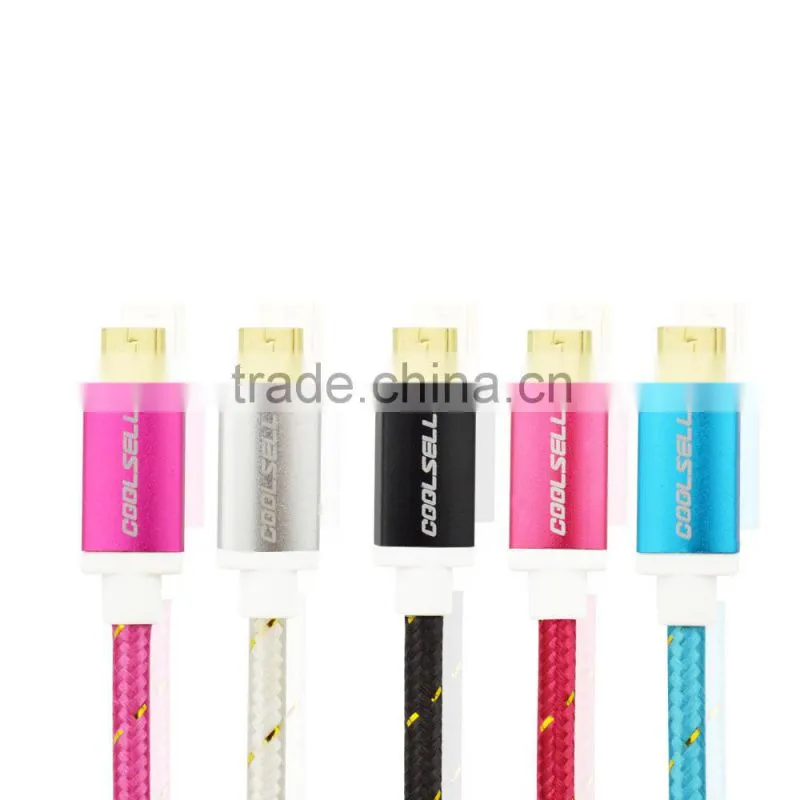 nylon braided usb cable fabric for travel charger usb