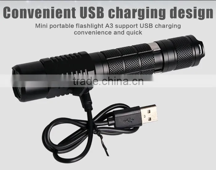 USA imported XML2(U2) 1100lm USB leds torch