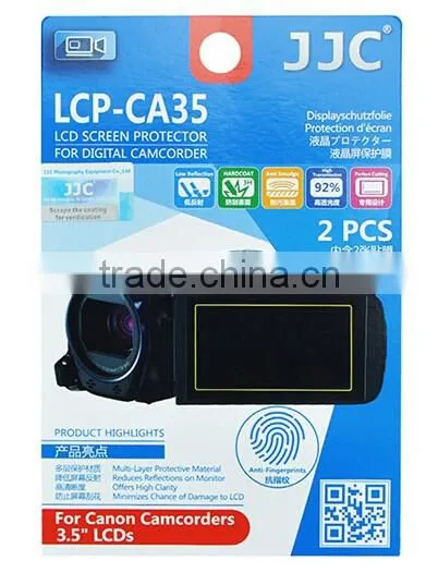 PET Guard Film JJC LCP-CA35 LCD screen protector for CANON Camcorders 3.5'' LCDS