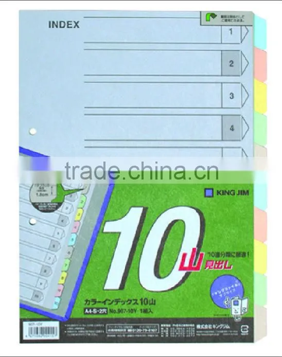 Index paper 10 tabs 90-10Y