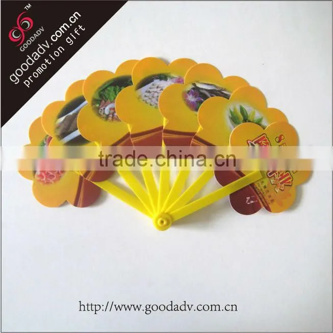 Full color priting pp fan guanzhou factory promotional pp hand fan