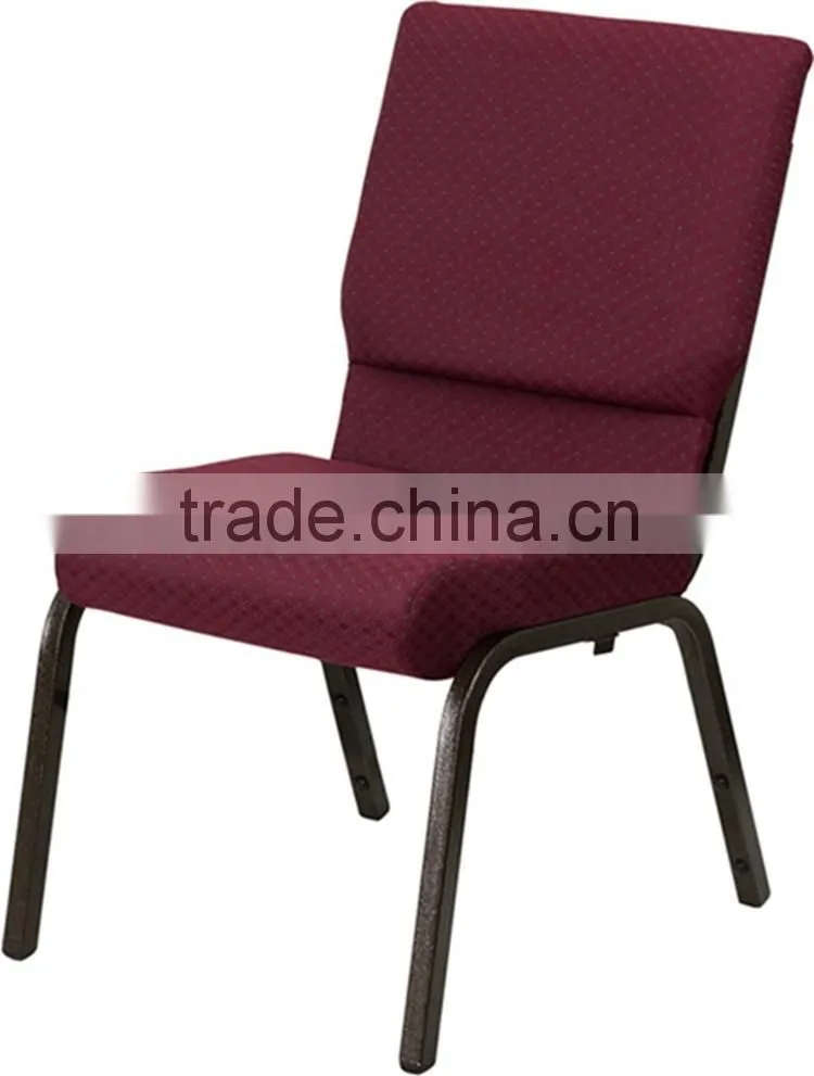 Top sale fancy modern used cheap padded stackable church chair