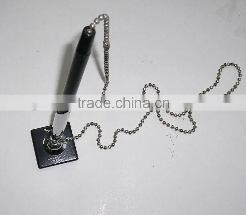 Wholesale promotion table pen,metal desk pen with chain for bank,office and hotel