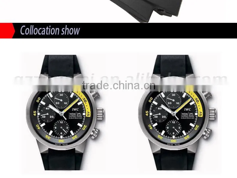 2015 New style 25*16mm silicone Watch Bracelet with stainless steel pin buckle wholesale 3PCS