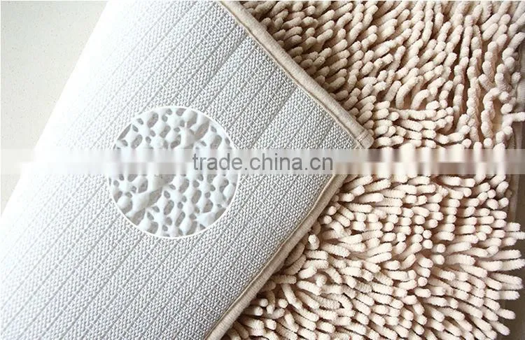 NEW anti slip back microfiber chenille carpet,microfiber bath mat / Chenille mat-QINYI
