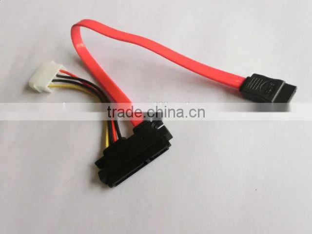 super speed SATA 7+15 to 7p+ 4pin charger and data cable