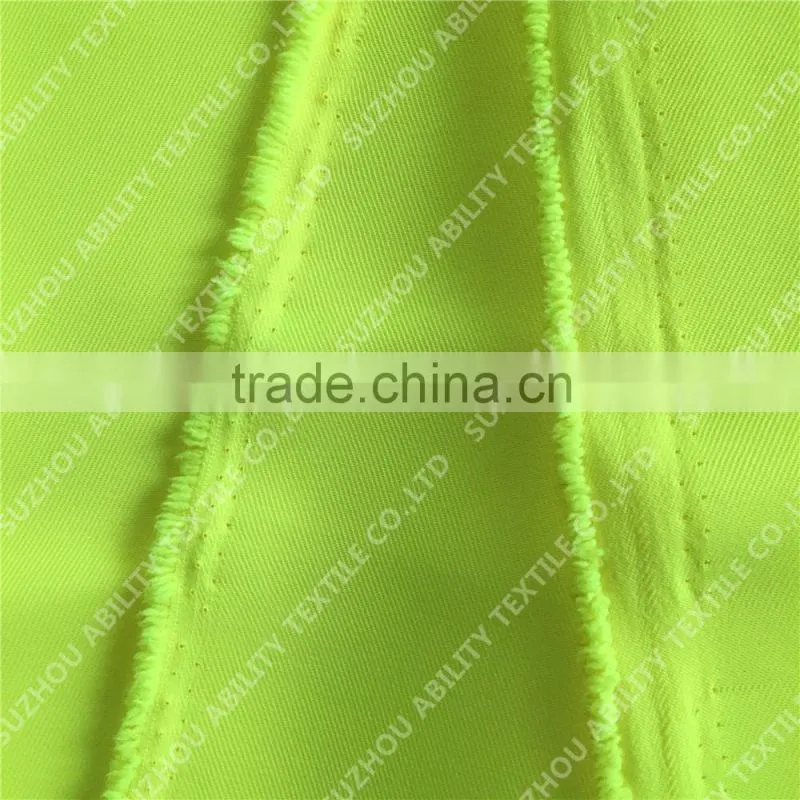 150D*300D high quality gabardine fabric for uniform/fluorescent yellow fabric
