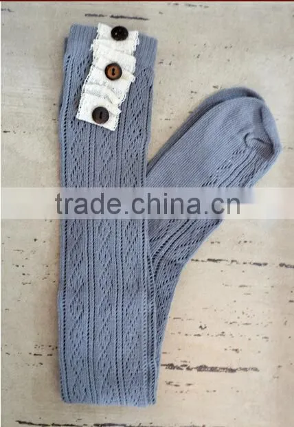 Wholesale Lace Boot Socks Buttons Lace Boot Cuff Socks