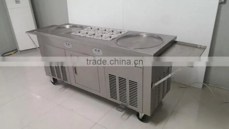 Durable instant fry pan ice cream machine