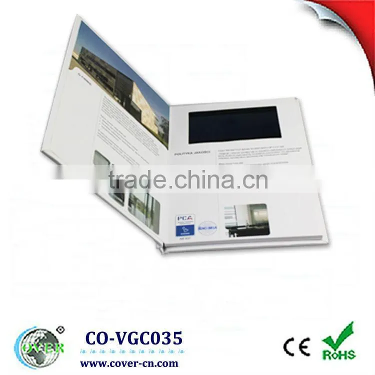 7.0inch Custom LCD Video Greeting Card and Brochure