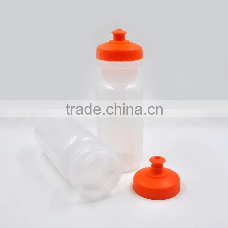 Green Color BPA free Custom Lable Flat Plastic Water Bottle