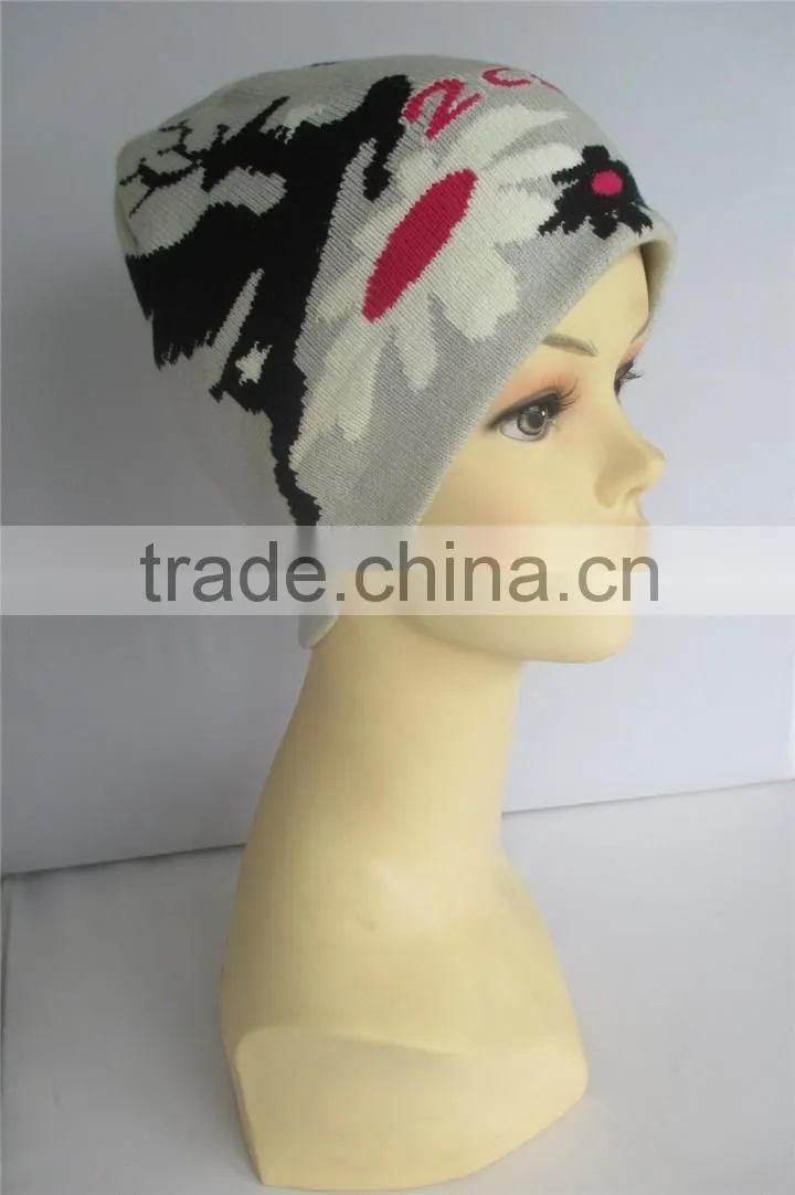 Wholesale Printing Design High Quality 100%Acrylic Promotional Knit Beanie
