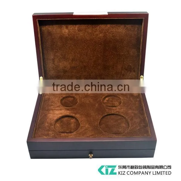 High Quality Wooden Coin Box, Medal Box with Drawer