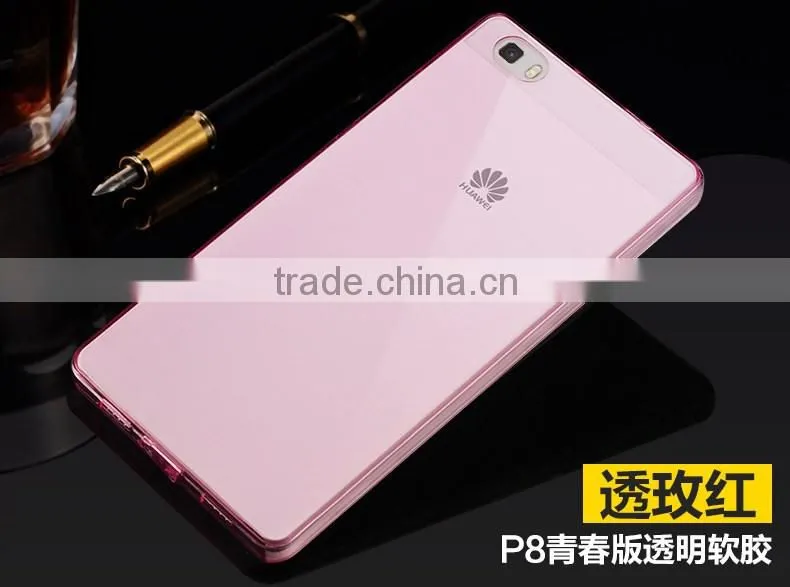 Ultra Thin Colorful TPU Case For Huawei P8/P8 Lite cases Mobile Phone Cases