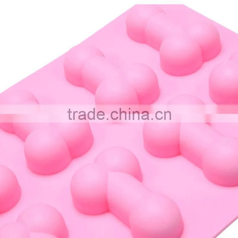 1PCS NEW Sey penis cake mold dick ice cube tray Silicone Mold Soap Candle Moulds Sugar Craft Tools Bakeware Chocolate Moulds