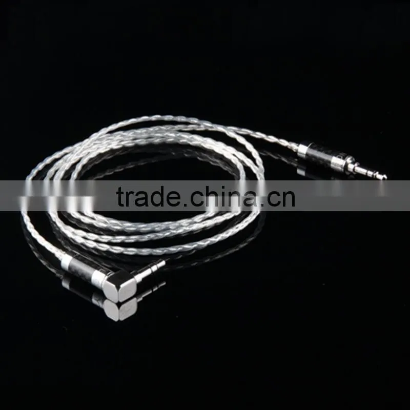 Custom 3.5MM Stereo Cable High Performance AUX Cable Silver Plated 3.5mm audio cable