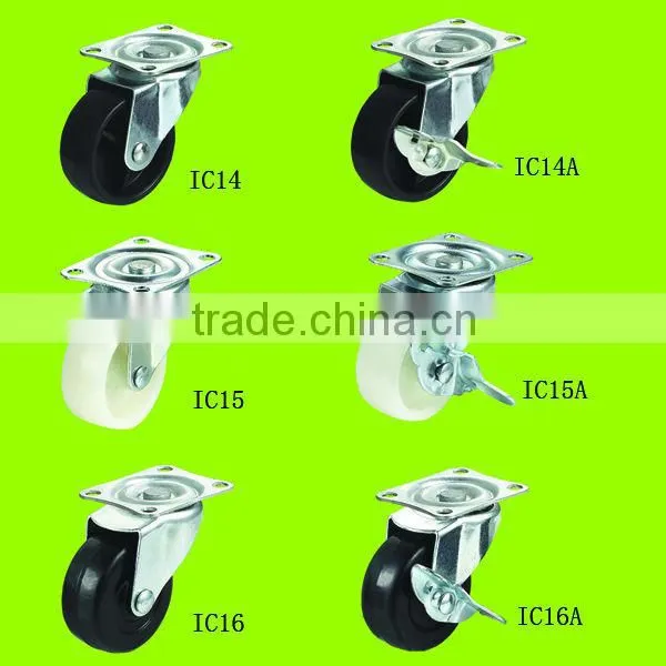 With 8 automatic production lines Swivel plate grey rubber trolley caster wheels(IC23A)