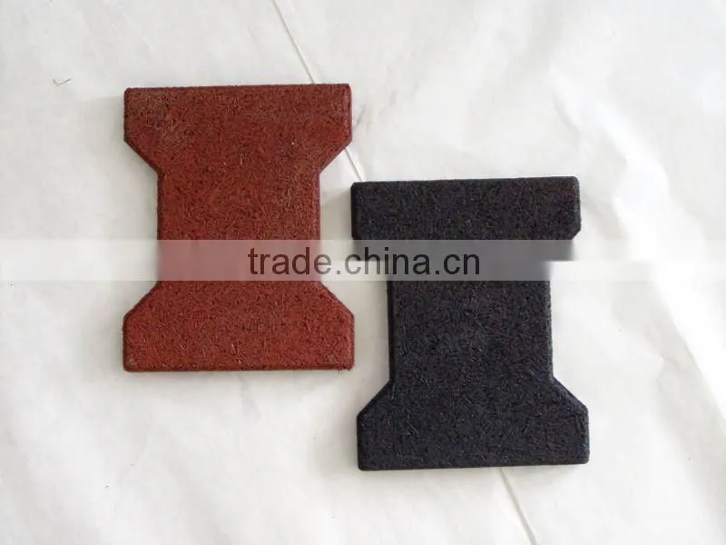 Colourful Dog-bone rubber Tile/Brick