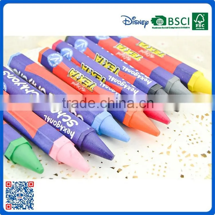Hot sale personalized kids drawing crayons 6 pack in promotion package