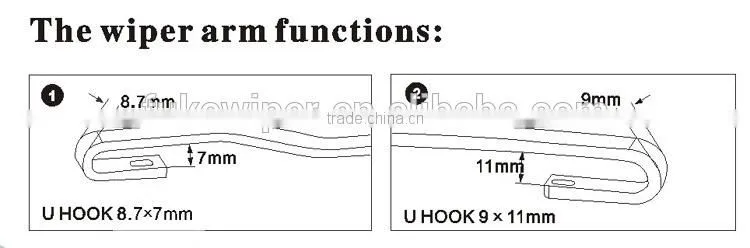 S920 Japanese Car Accessories J-HOOK Arm Patent Windshield Wiper Blades