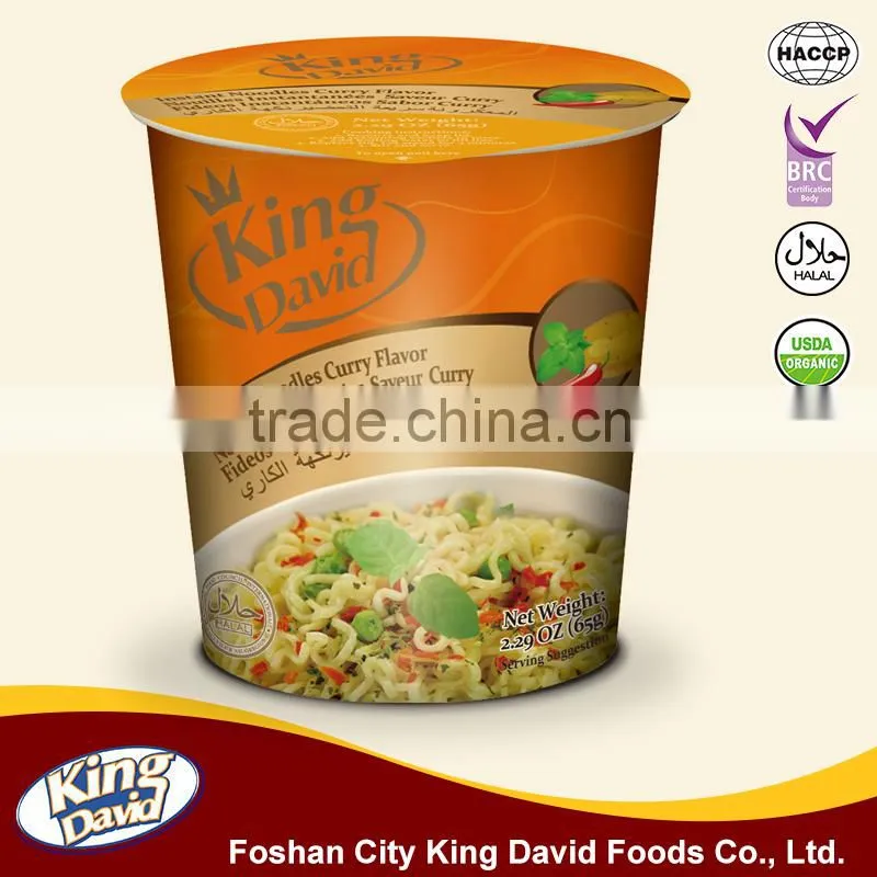 Hot King David Brand Flavour Cup Instant Noodle factory wholesale