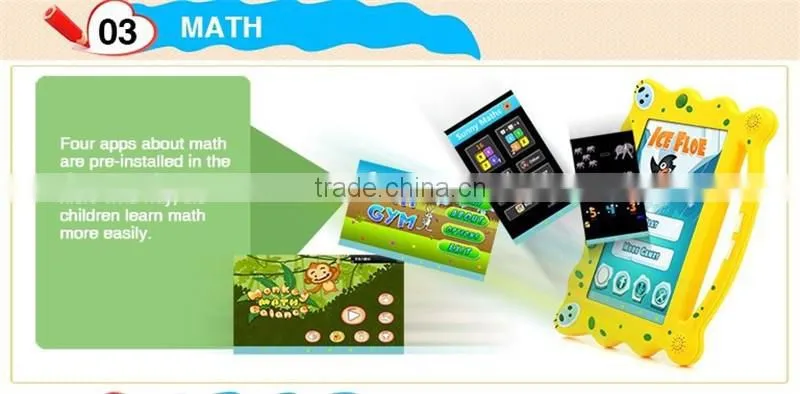 High Quality Cheap Wholesale 7 Inch Kids Kid Tablet PC 1GB RAM Android 5.1 study game learning pad education Game Christmas Gift