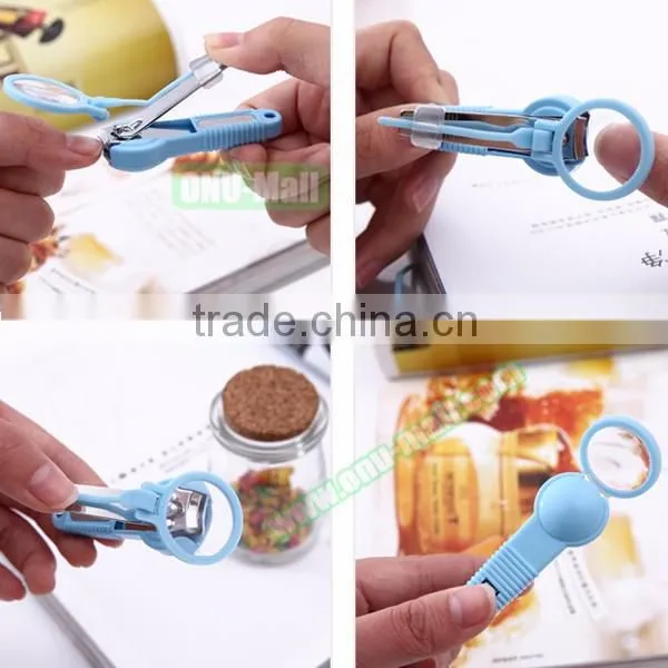 Wholesale Stainless Steel Manicure Pedicure Nail Clipper Cutter with Magnifier