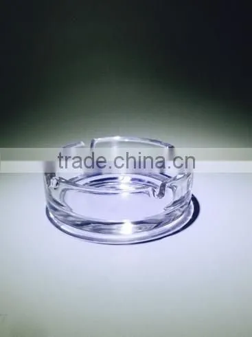 Beautiful round glass ashtray with customer's logo