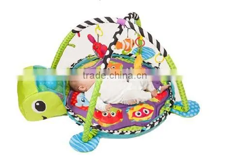 Cute turtle waterproof soft animal plush baby play mat
