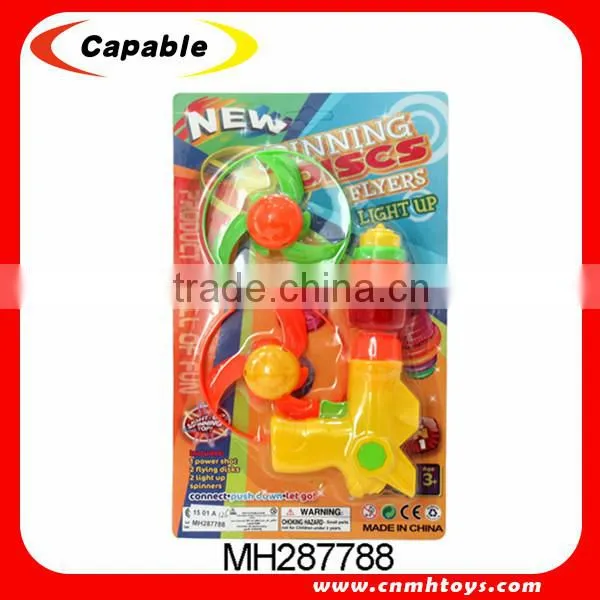 2015 flying disk gun with light,shooting disk toy