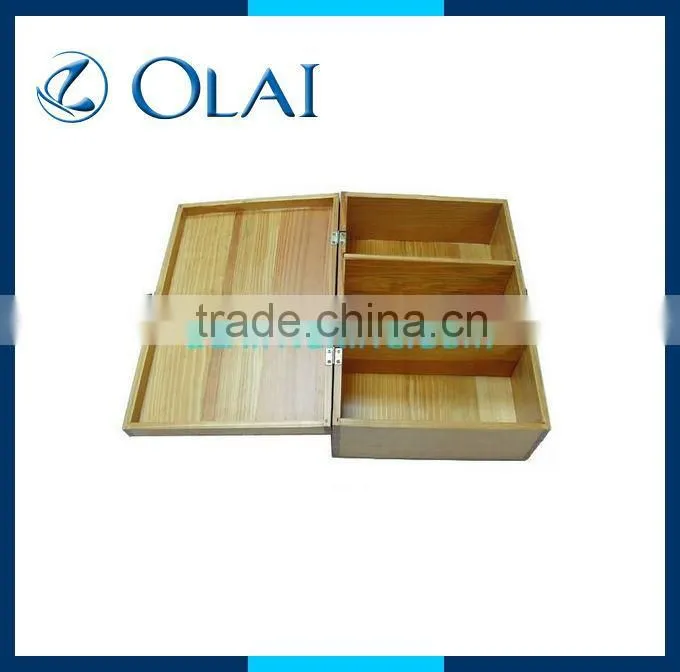 wholesales wood make up box with mirror