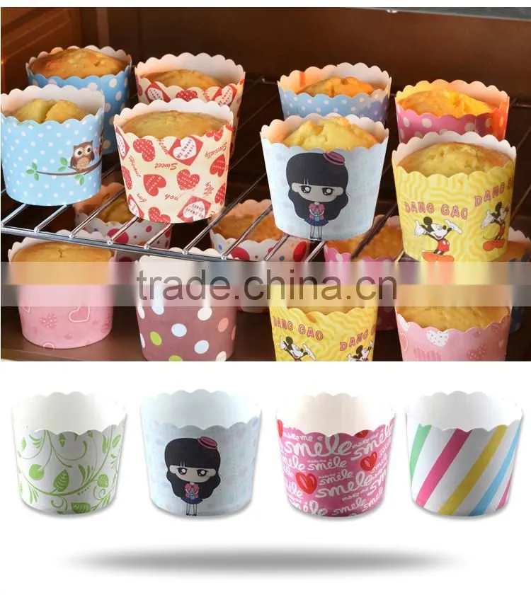 JM147 BAKEST high temperature resistance medium bear pattern high quality baking cake paper cups