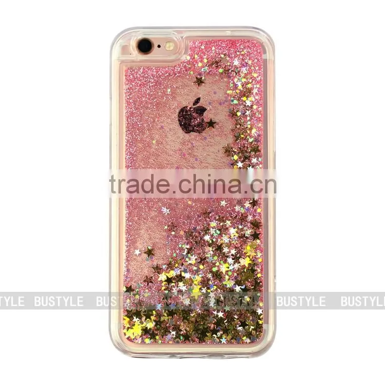 3D custom printing colorful liquid stars phone case, bling glitter cover for iphone 5 5s 6 plus for samsung galaxy s6 s7