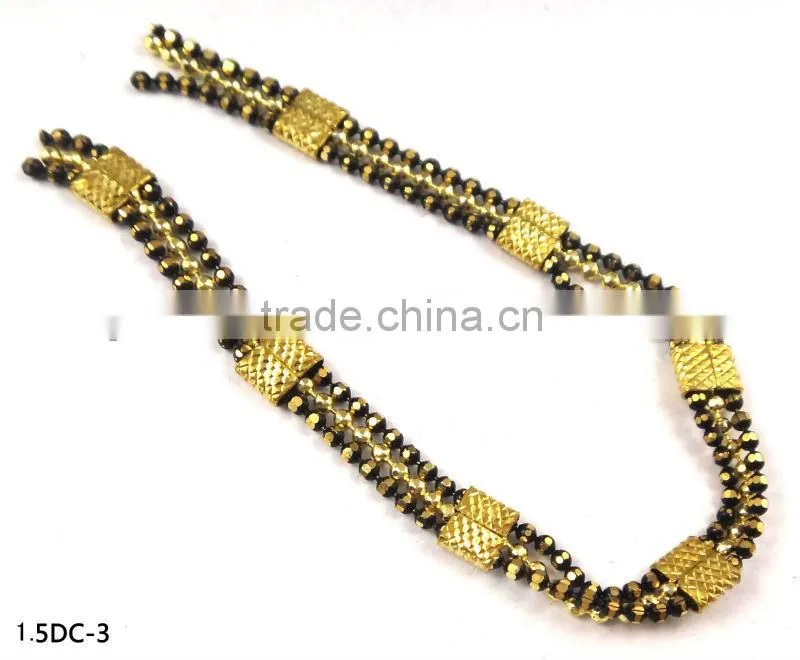1.5DC Faceted Decoration Brass Ball Chain in NEON colours