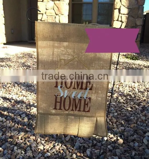 New arrival ruffle garden flags monogrammed fabric garden flags