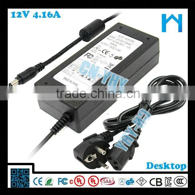 Best selling for led Light 12V 4.16a ac/dc switching power adapter 50w