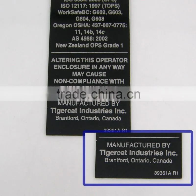 custom metal label signs,thin machine metal label
