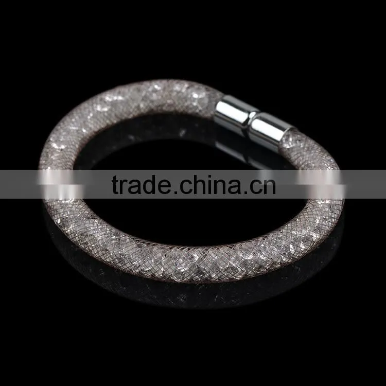 2015 new design high good quality mesh stardust magnetic bracelet for women