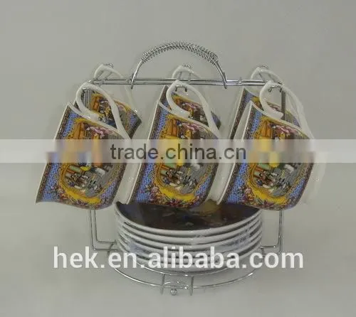 bone china coffee tea cup and saucer stands