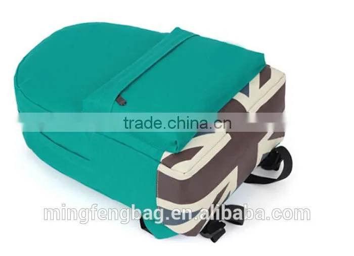 Custom High Quality Nylon Print Fabric High School Student Backpack Bag For Girl