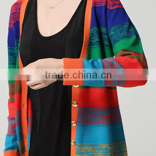 sweater manufacturers ladies colorful long sleeve fashion style