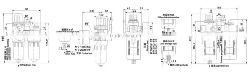 Airtac Type AFR+AL Combination AFC2000