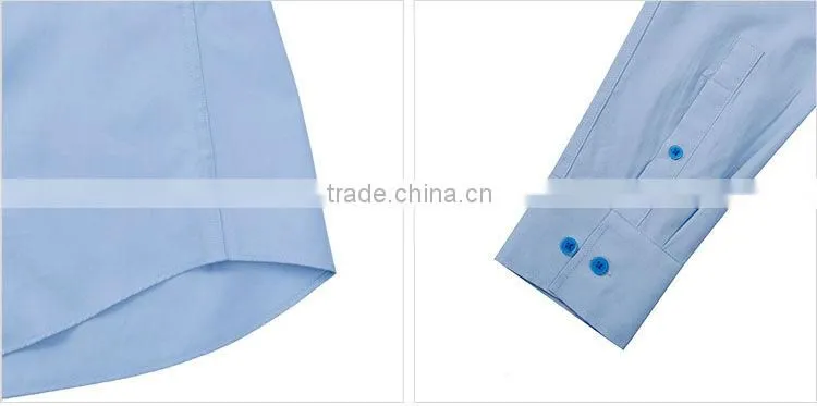 blue cotton twill fashion men shirts