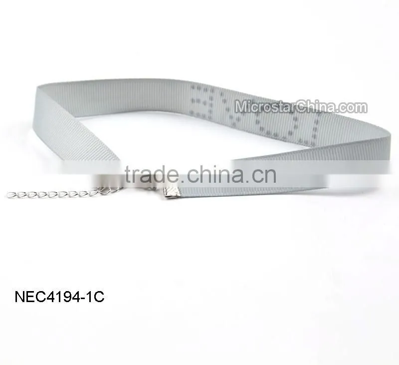 2016 New Design Hotsale Fashion Adjustable Ribbon Choker Necklace