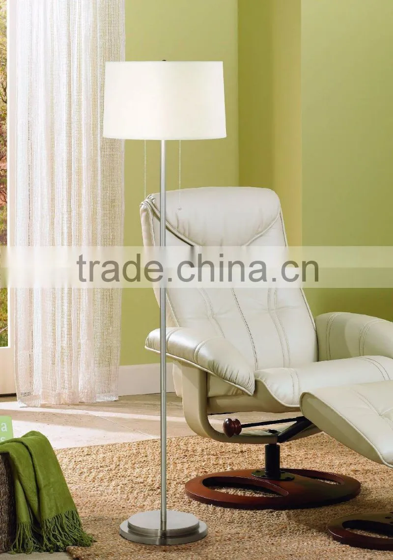 1024-10 brushed nickel finish urbane and cosmopolitan Sleek Simplicity Double Pull Floor Lamp