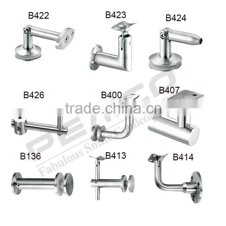 wholesale price 304 stainless steel railing glass bracket for handrail